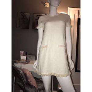 Zara Fringed Tweed Dress